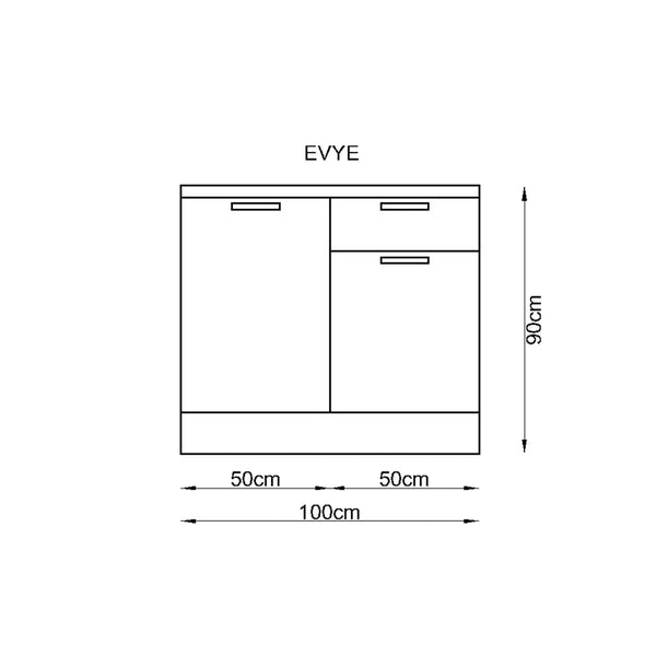 100cm Emily Kitchen Base Module Kitchen Series FLY 180579