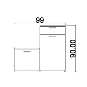 Burundi Shoe Cabinet With Cushion Multipurpose Series FLY 175060