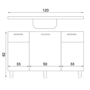 Panovit 120cm Base Cabinet Kitchen Series FLY 180424