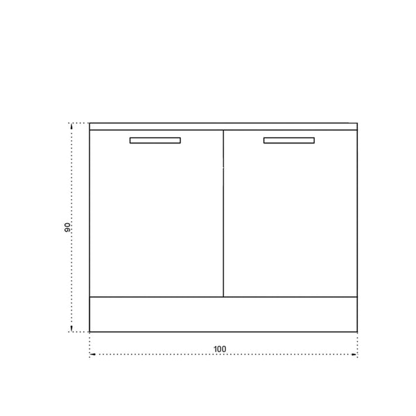 100cm Mini Kitchen Base Cabinet Kitchen Series FLY 180442