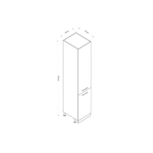 40cm White Melamine Tall Cabinet Kitchen Series FLY 181004