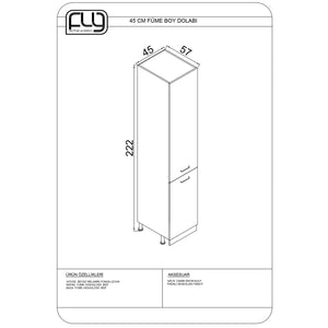 45cm Fume Tall Cabinet Kitchen Series FLY 181076