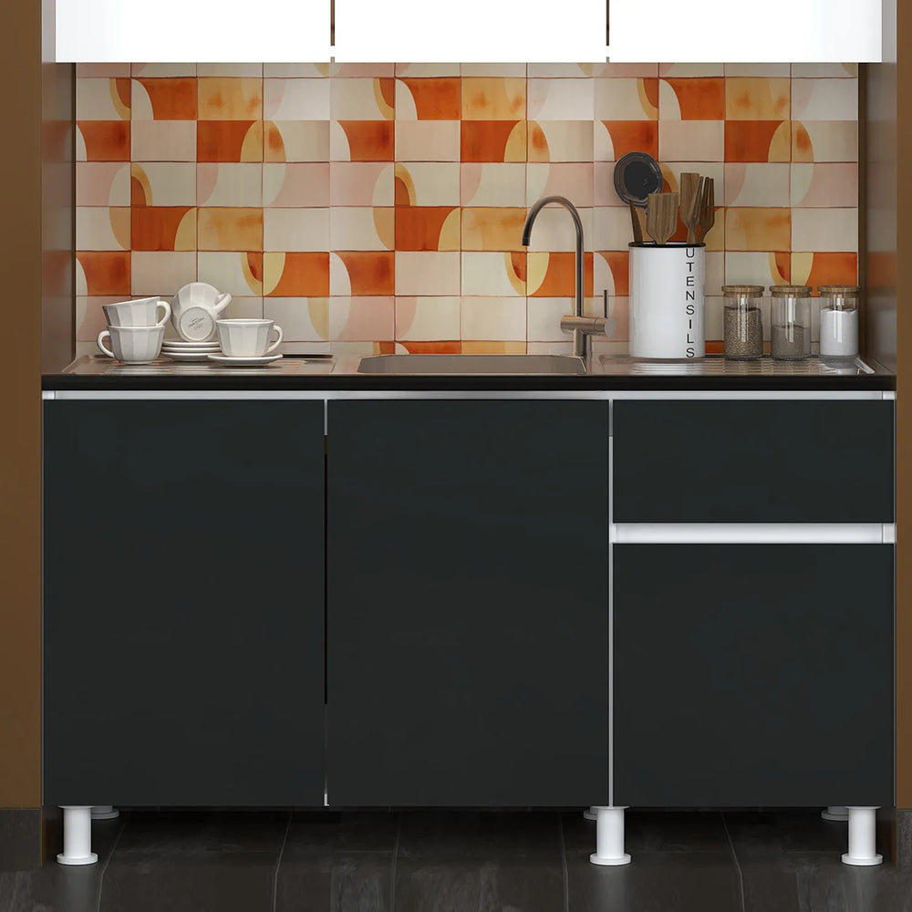 150cm Poyraz Base Cabinet With Sink Kitchen Series FLY 180594