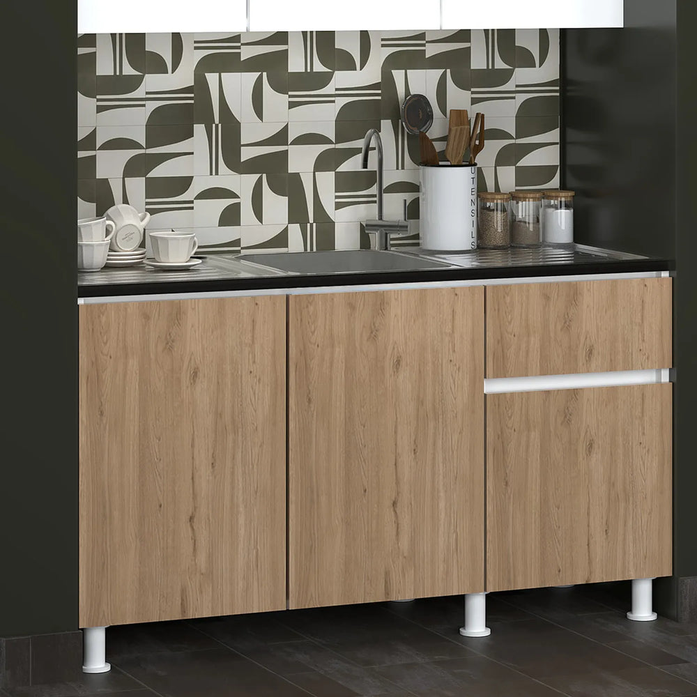 150cm Poyraz Sepet Color Base Cabinet With Sink Kitchen Series FLY 180595