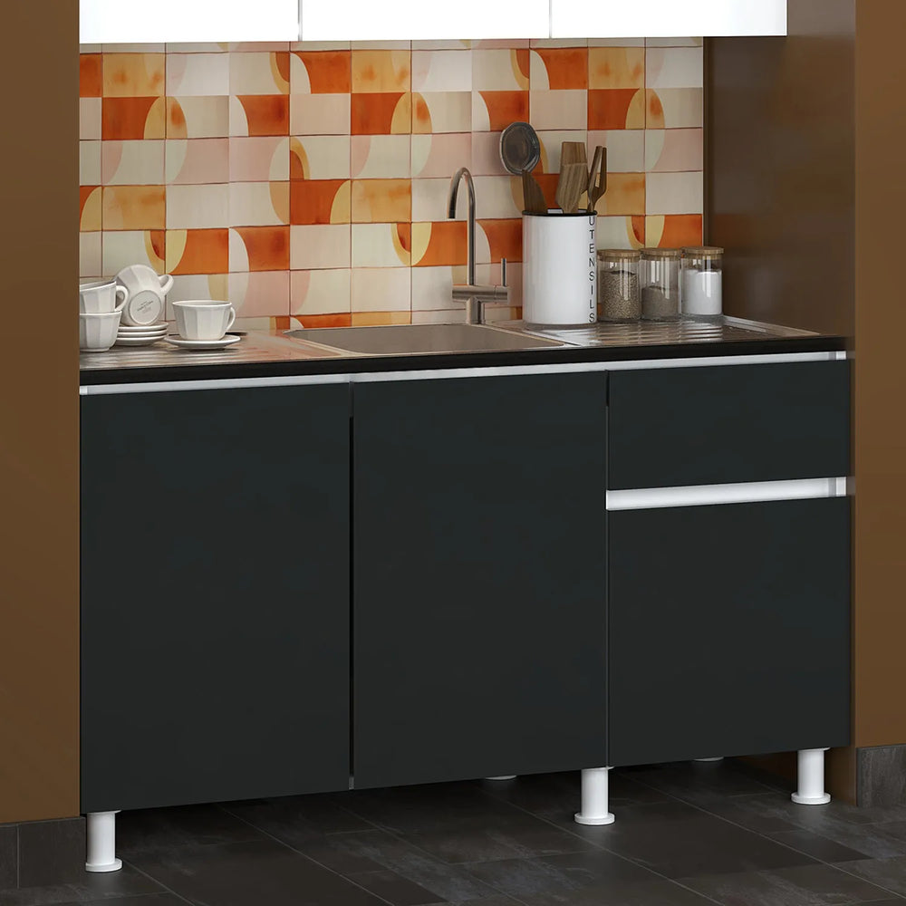 150cm Poyraz Base Cabinet With Sink Kitchen Series FLY 180594