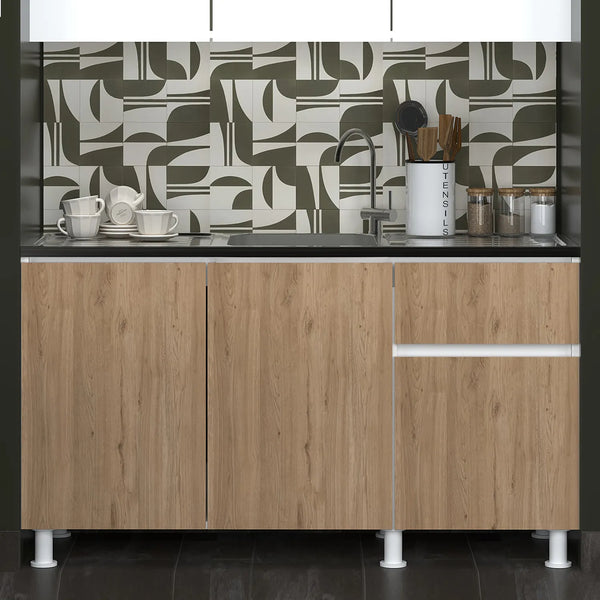 150cm Poyraz Sepet Color Base Cabinet With Sink Kitchen Series FLY 180595