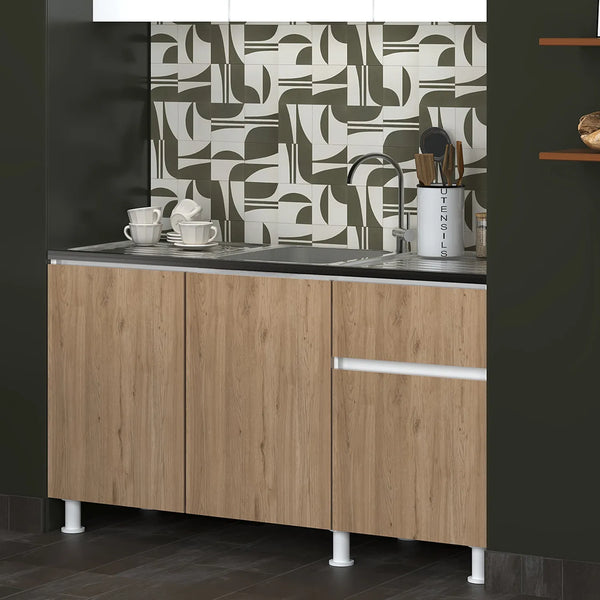 150cm Poyraz Sepet Color Base Cabinet With Sink Kitchen Series FLY 180595
