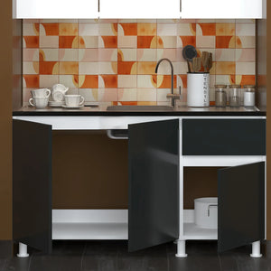150cm Poyraz Base Cabinet With Sink Kitchen Series FLY 180594