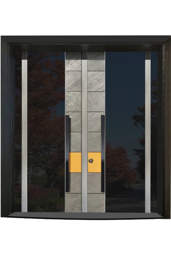 Double Series Steel Door Pierre 102 Anthracite-Glass DBL PR 102
