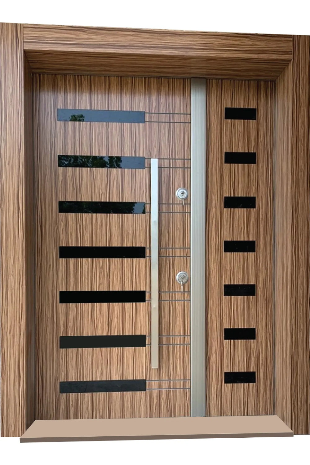 Double Series Steel Door 7030 Mahogany DBL PR 120