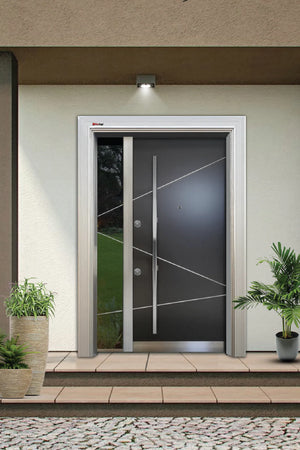 Double Series Steel Door DB 43 Smoke Grey DBL PR 121