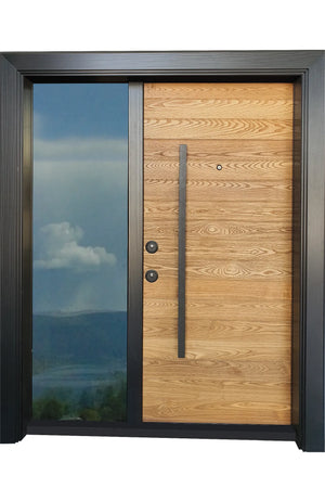 Double Series Steel Door Noble Natural Wood DBL WDN 103
