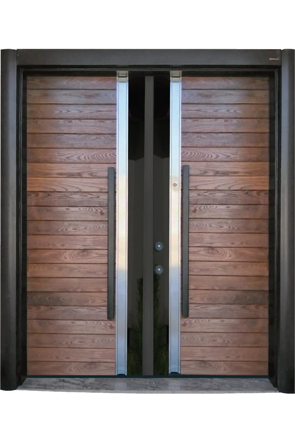 Double Series Steel Door Marin Natural Wood DBL WDN 104