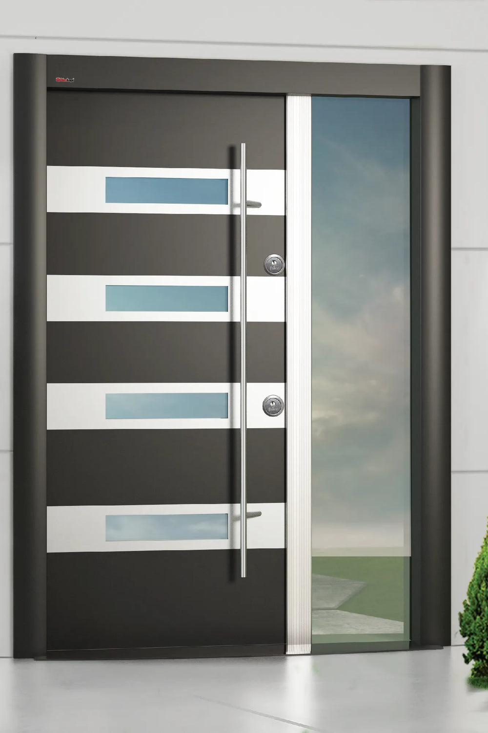 Sunny UV Glass Series Steel Door Diana Double UV Anthracite SNY UV 103