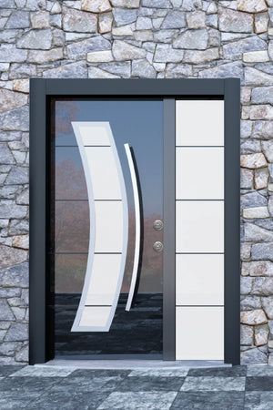 Delux Glass Series Steel Door Millennium DLX 101