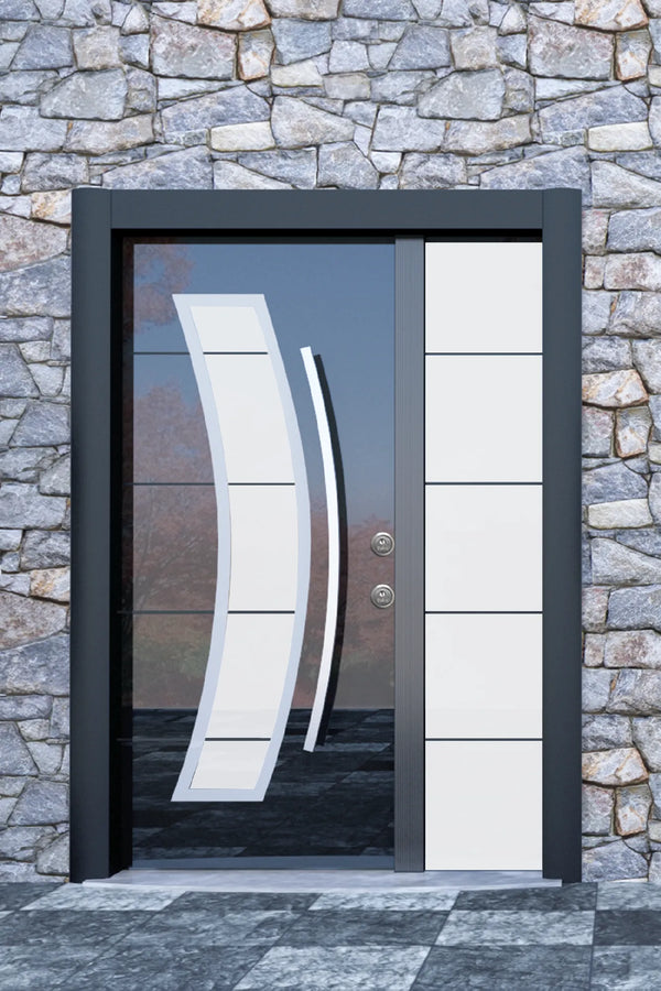 Delux Glass Series Steel Door Millennium DLX 101