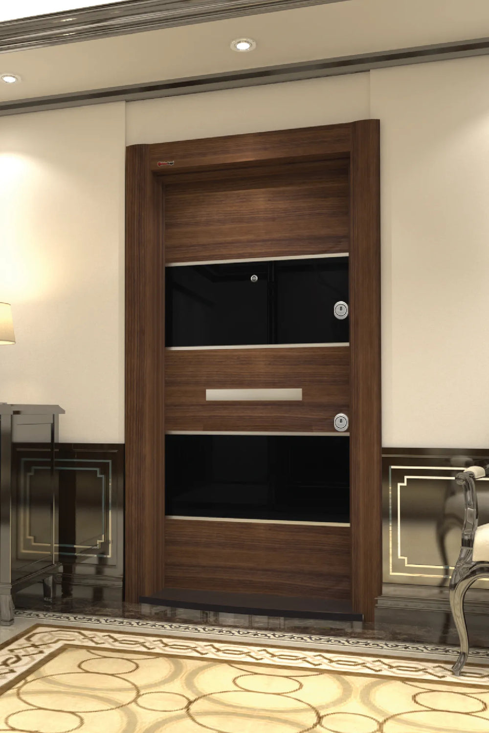 Elit Series Steel Door Zen Tobacco Black ELT 102