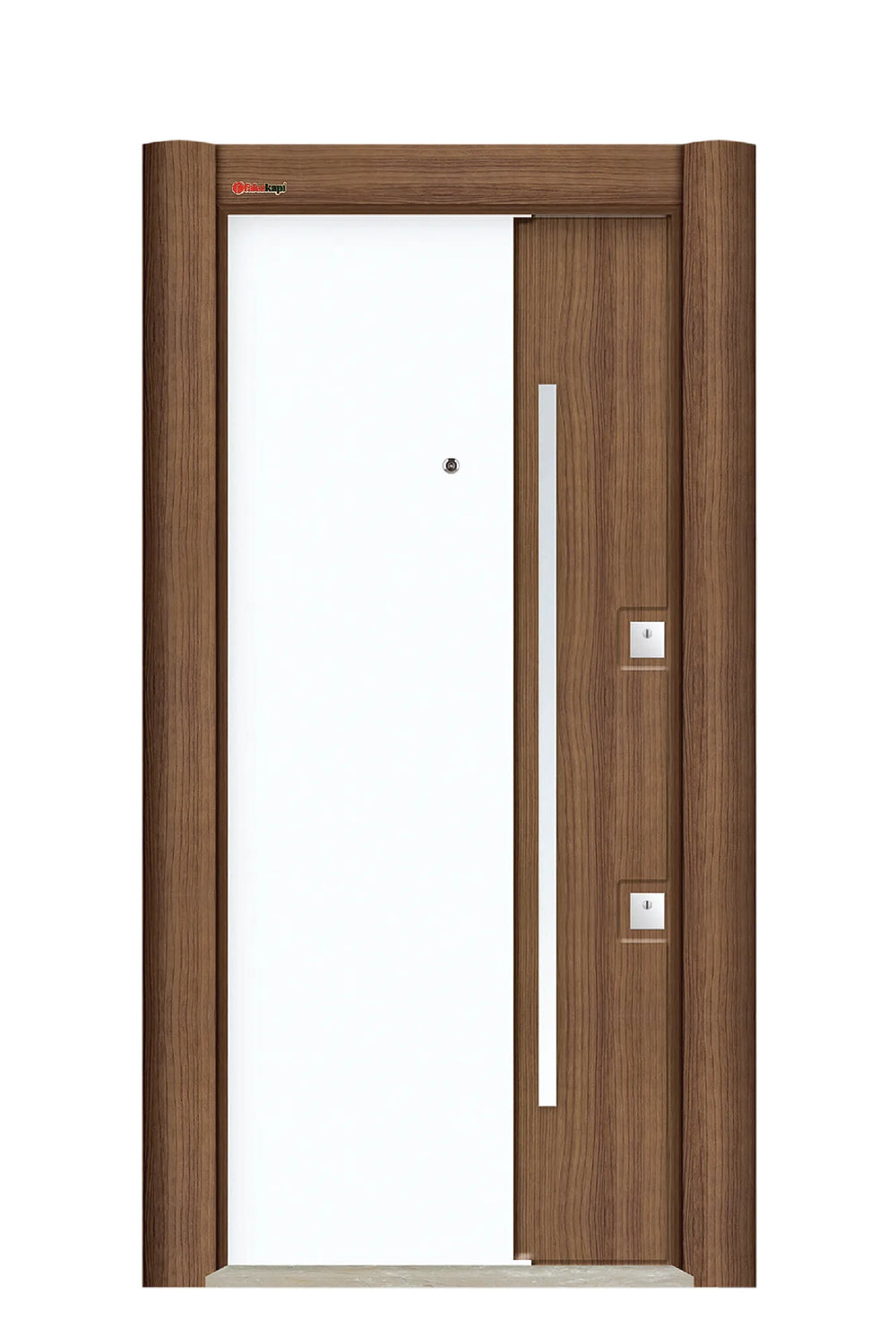 Elit Series Steel Door Semi Wood Tobacco ELT 103