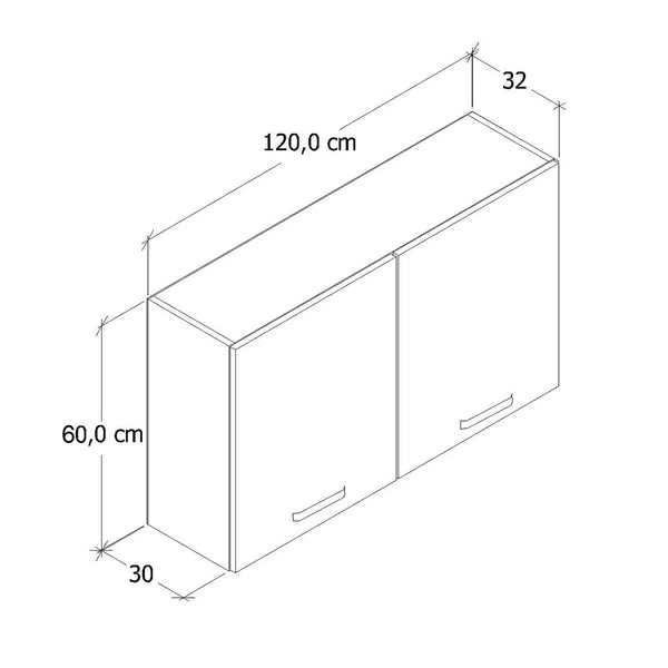 120cm Dora Upper Module Kitchen Series FLY 180611