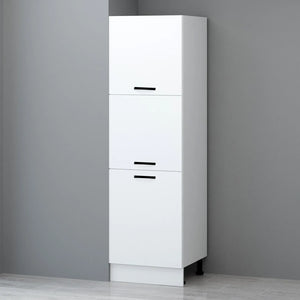 60cm White Melamine Tall Cabinet H210 Kitchen Series FLY 181012