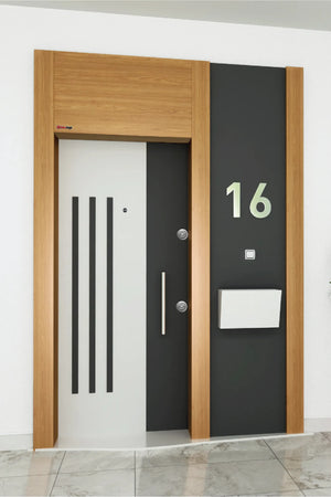 Asymmetric Series Steel Door Semi-Edi  FLZ 116