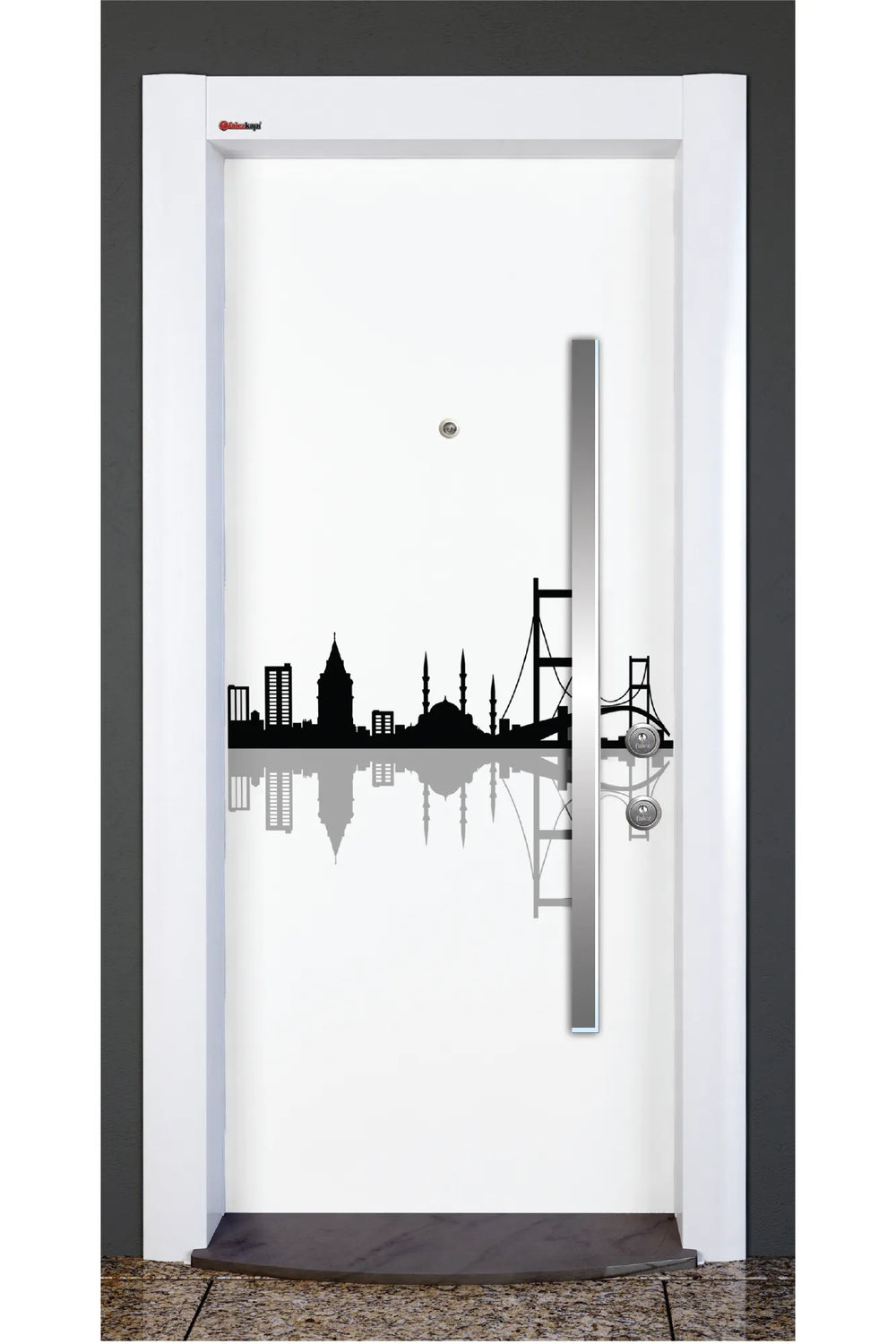 Glass Series Steel Door İstanbul White Glass GLS 104