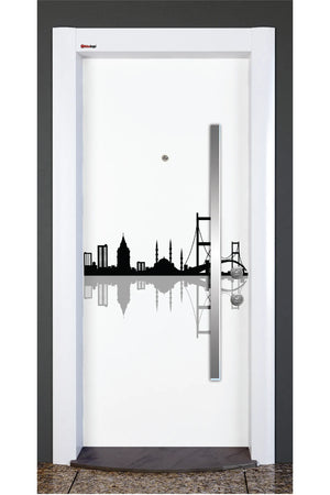 Glass Series Steel Door İstanbul White Glass GLS 104