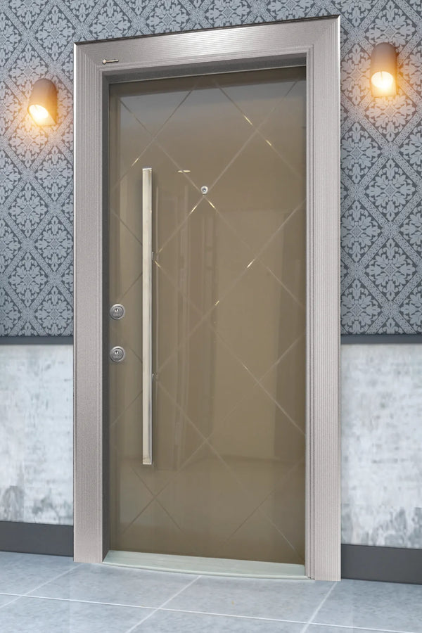 Glass Series Steel Door Cross Bronze GLS 107