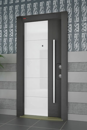 Glass Series Steel Door Glass Semi Anthracite White GLS 110