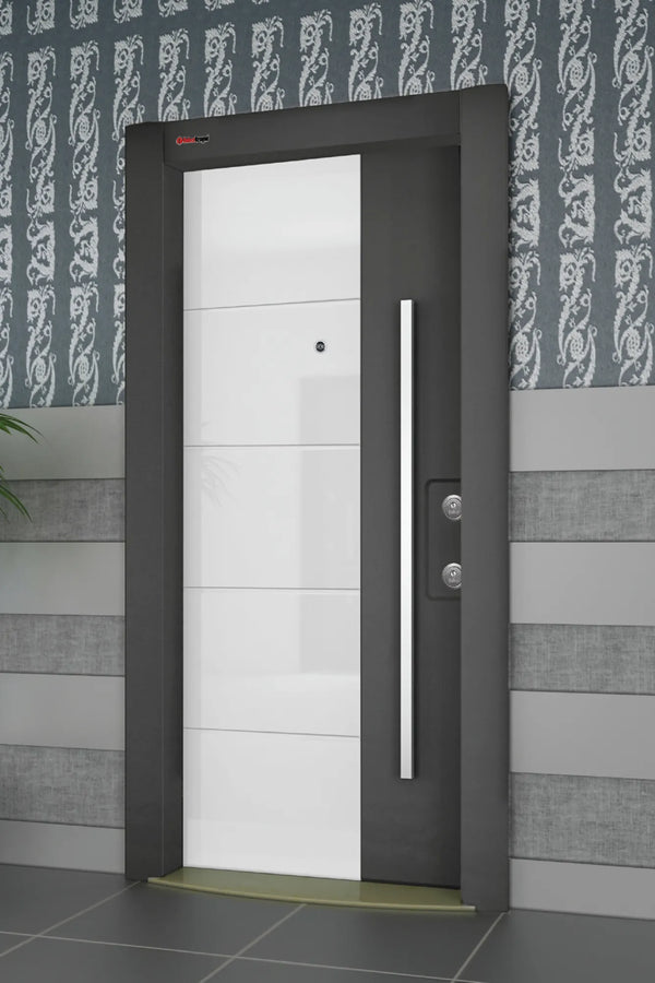 Glass Series Steel Door Glass Semi Anthracite White GLS 110