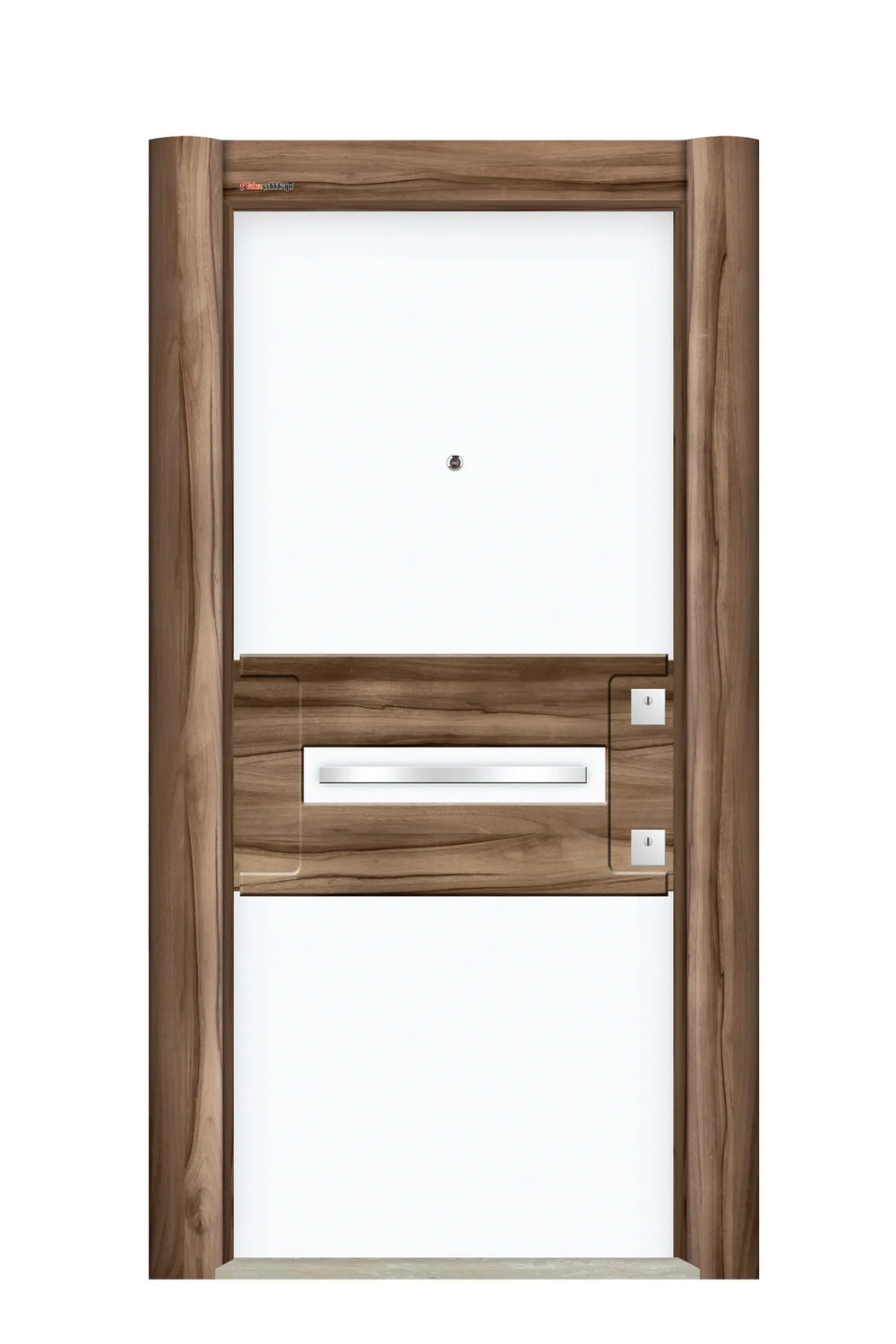 Quartz Series Steel Door Mostar Milano Walnut - HG White QRZ 108