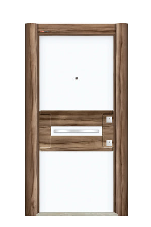 Quartz Series Steel Door Mostar Milano Walnut - HG White QRZ 108