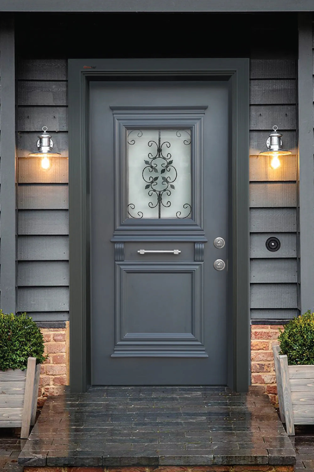 Neoclassic Glass Series Steel Door Roma Glass Anthracite NCG 103
