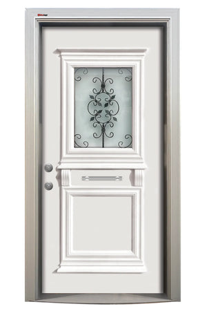 Neoclassic Glass Series Steel Door Roma Glass White NCG 104