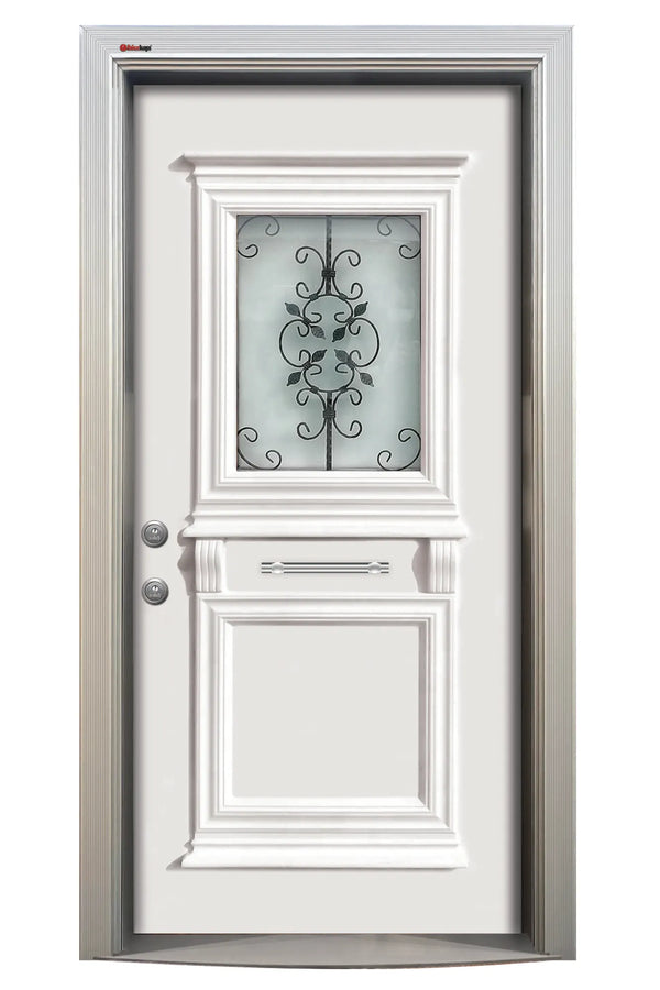 Neoclassic Glass Series Steel Door Roma Glass White NCG 104