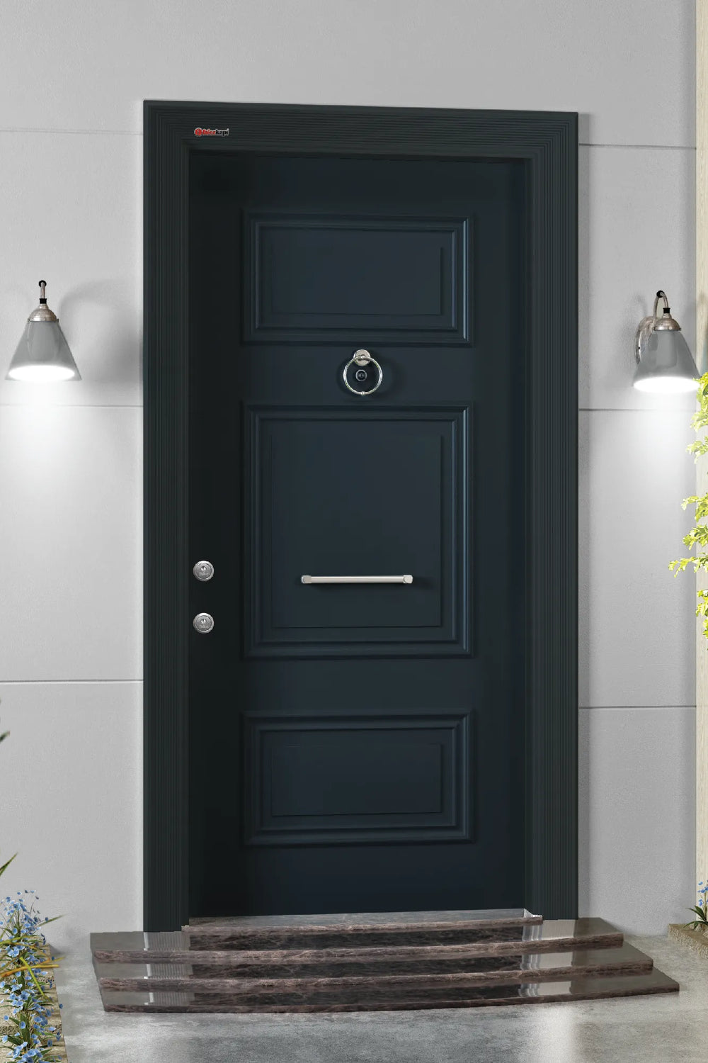 Neoclassic Series Steel Door Napoli Anthracite NCS 101