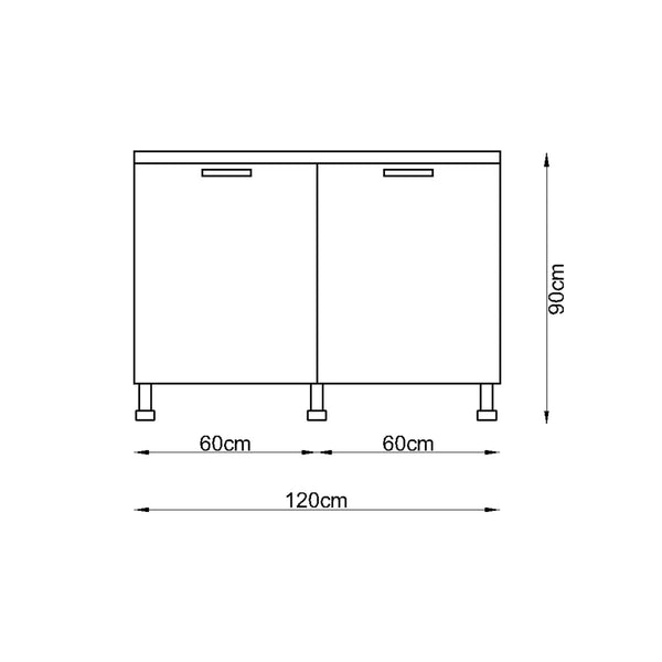 120cm Dora Base Module With ABS Sink Kitchen Series FLY 180610