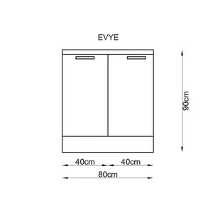 80cm Helena Kitchen Base Module Kitchen Series FLY 180581