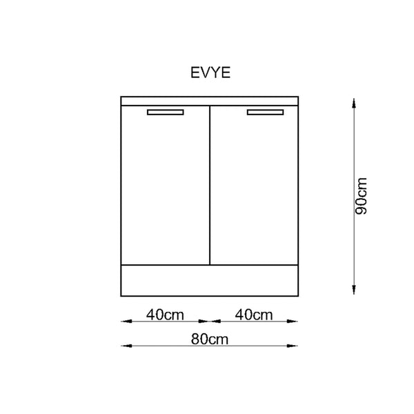 80cm Helena Kitchen Base Module Kitchen Series FLY 180581