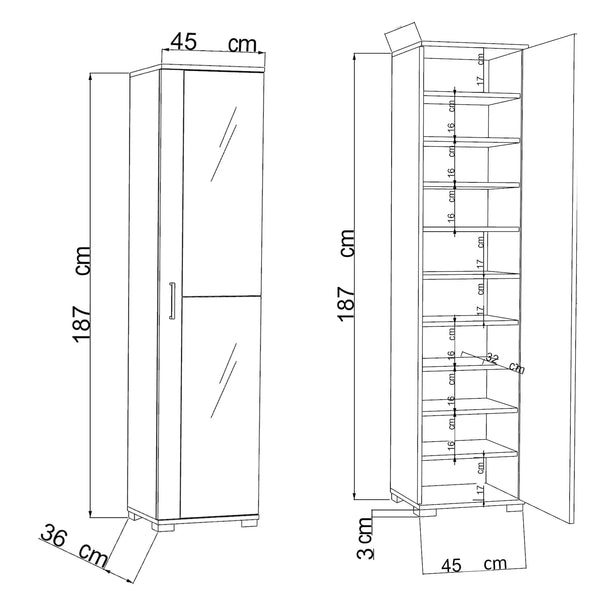 Summer Shoe Cabinet Multipurpose Series FLY 175066
