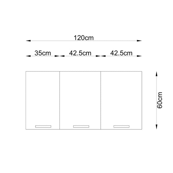 120cm Sıla Kitchen Upper Cabinet Kitchen Series FLY 180542