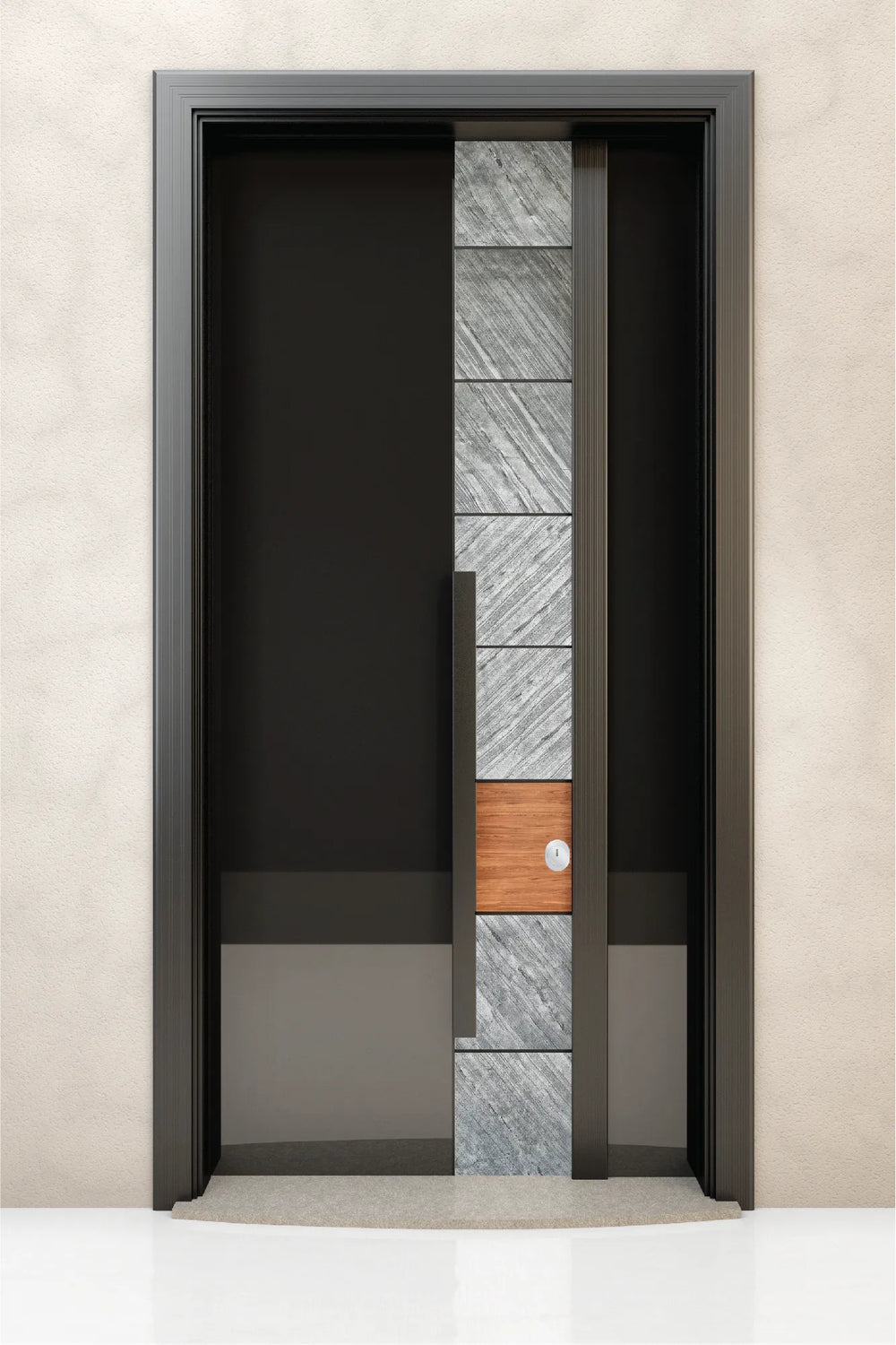 Pierre Series Steel Door Semi Stone Glass Anthracite PR 102