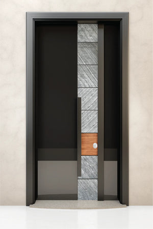 Pierre Series Steel Door Semi Stone Glass Anthracite PR 102