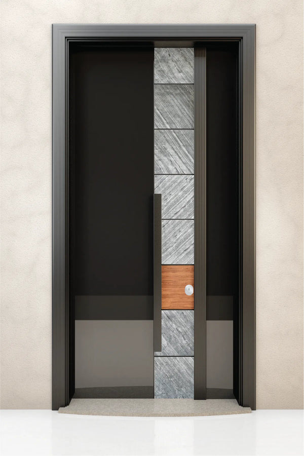 Pierre Series Steel Door Semi Stone Glass Anthracite PR 102