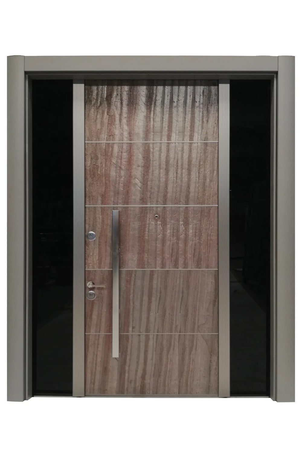 Pierre Series Steel Door Copper Double Leaf Door PR 103