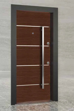 Prestij Series Steel Door Zen Fine Gold Oak / Graphite Grey PR 112