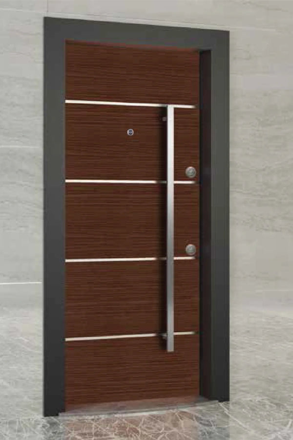 Prestij Series Steel Door Zen Fine Gold Oak / Graphite Grey PR 112