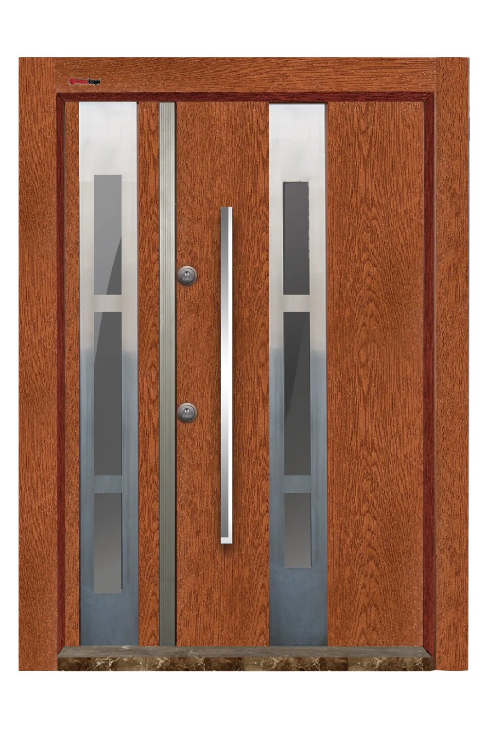Sunny UV Glass Series Steel Door Sara UV Golden Oak SNY UV 101-03
