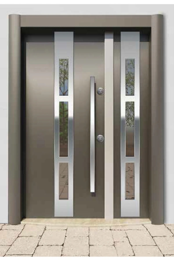 Sunny UV Glass Series Steel Door Sara UV Grey Sand SNY UV 101