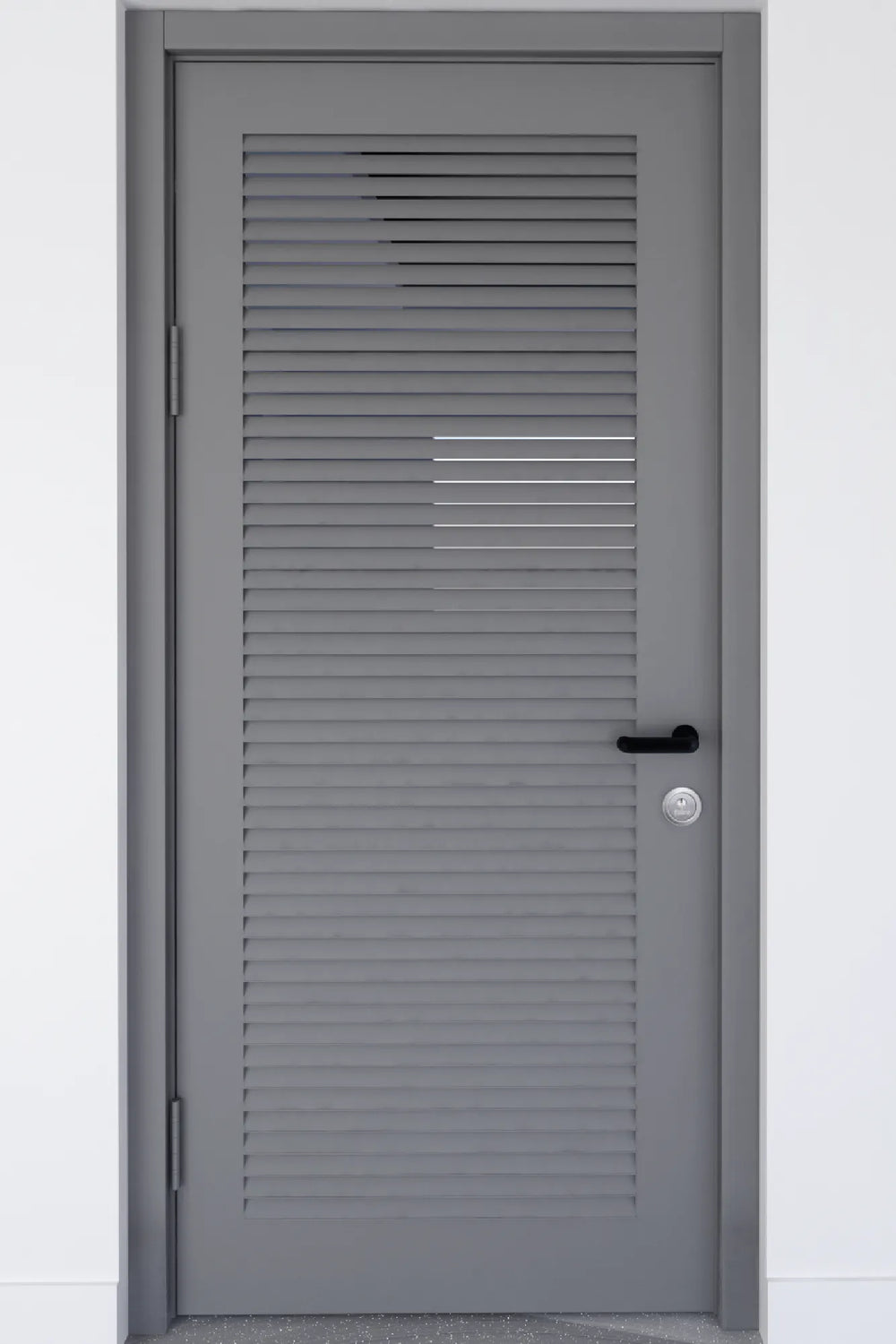 Technical Doors Series Steel Door Steel Door Wiht Aluminium Louver Single Leaf Antracite TKN 120